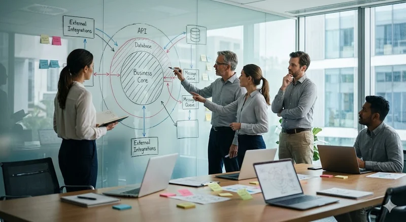 .NET katmanlı mimari akışını temsil eden şema